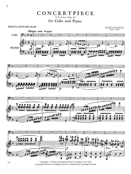 Concertpiece In D Minor, Opus 10