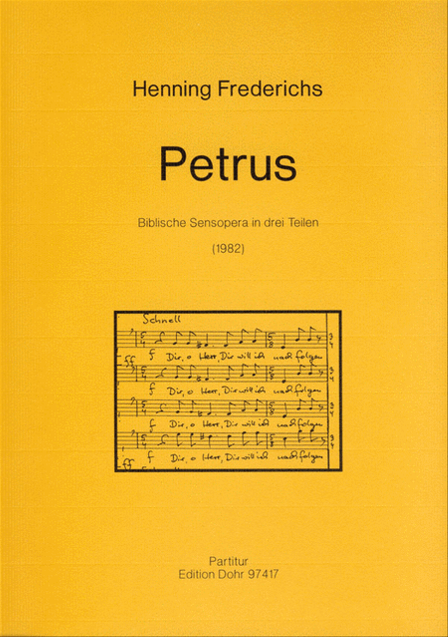 Petrus (1982) -Biblische Sensopera in drei Teilen- Clarinet scores gallery preview page 1