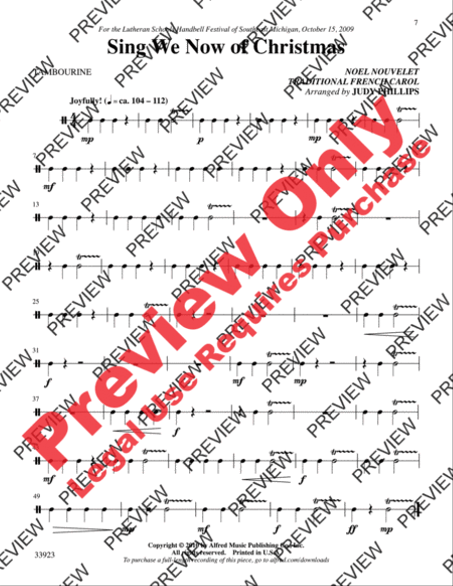Sing We Now of Christmas Handbell Choir scores gallery preview page 7