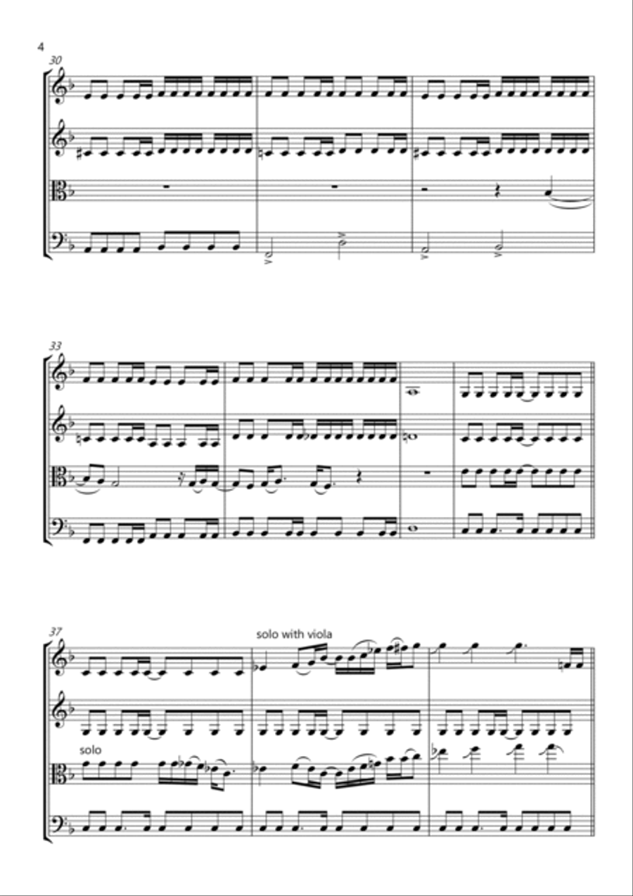 Where Is My Mind? String Quartet scores gallery preview page 4