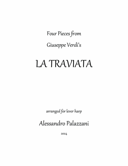 Four pieces from LA TRAVIATA - Solo Lever Harp image number null