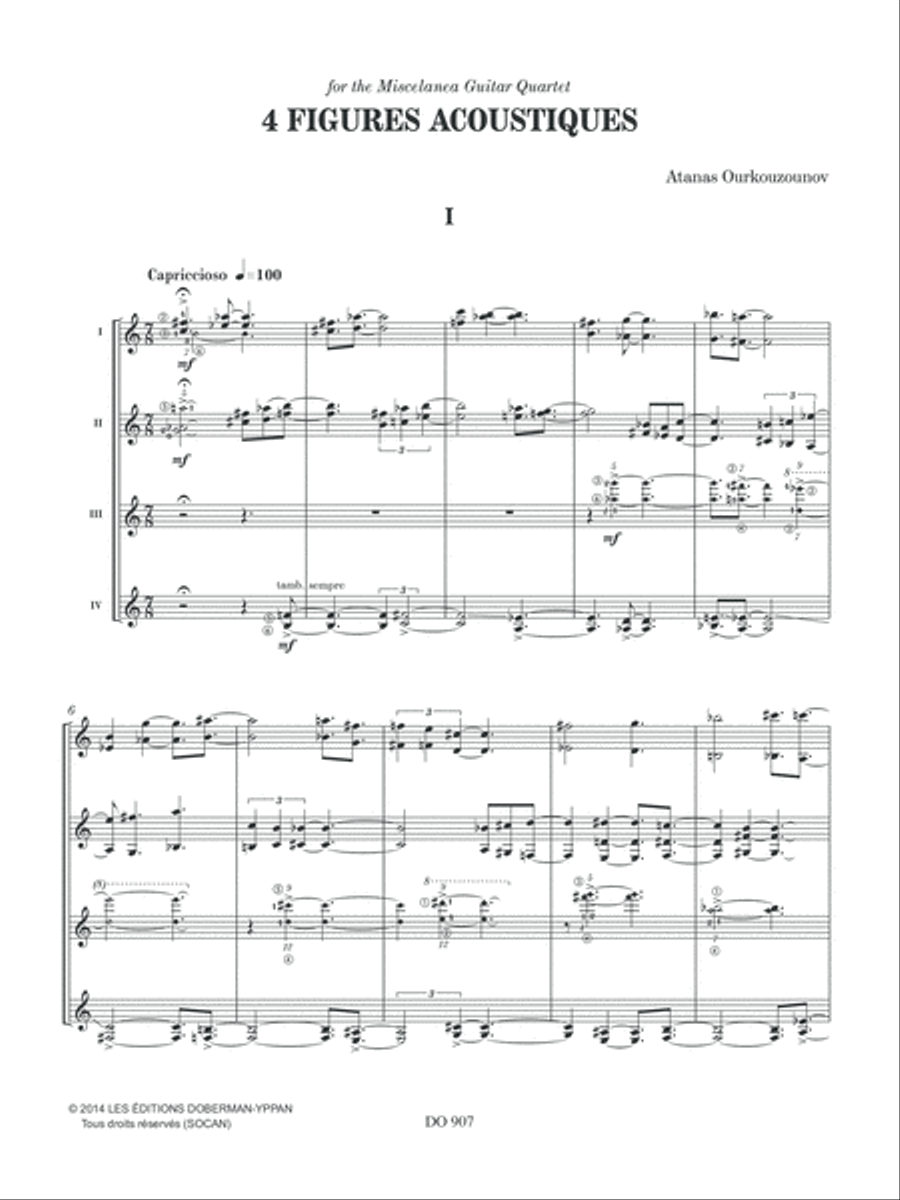 4 figures acoustiques 4 figures acoustiques Guitar Ensemble scores gallery preview page 3