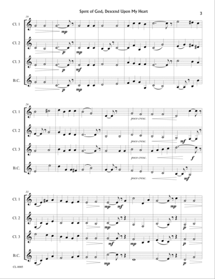 Spirit of God, Descend Upon My Heart Woodwind Quartet scores gallery preview page 3