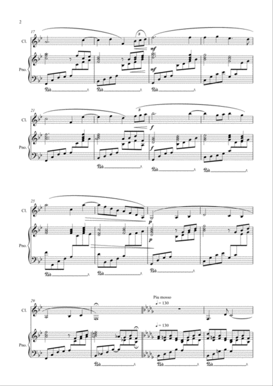 Romance Clarinet Solo scores gallery preview page 2