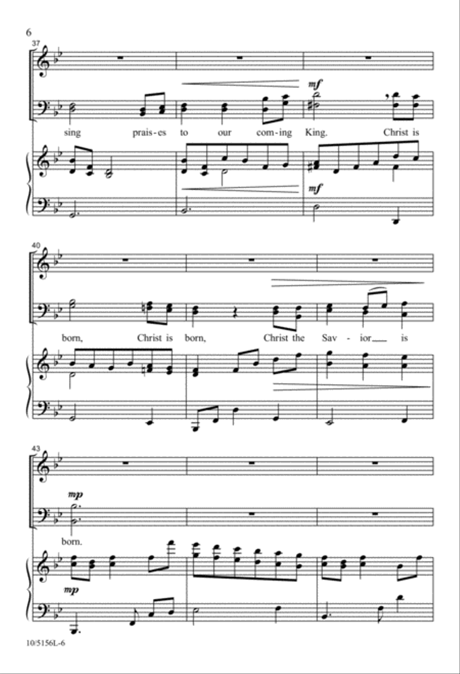 Christ is Born Christ is Born 4-Part scores gallery preview page 6