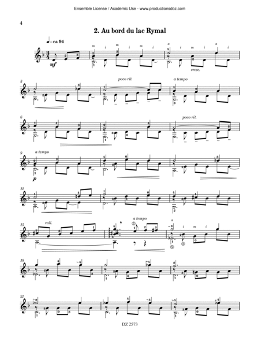 Spleen Songs, vol. 2 Classical Guitar scores gallery preview page 4