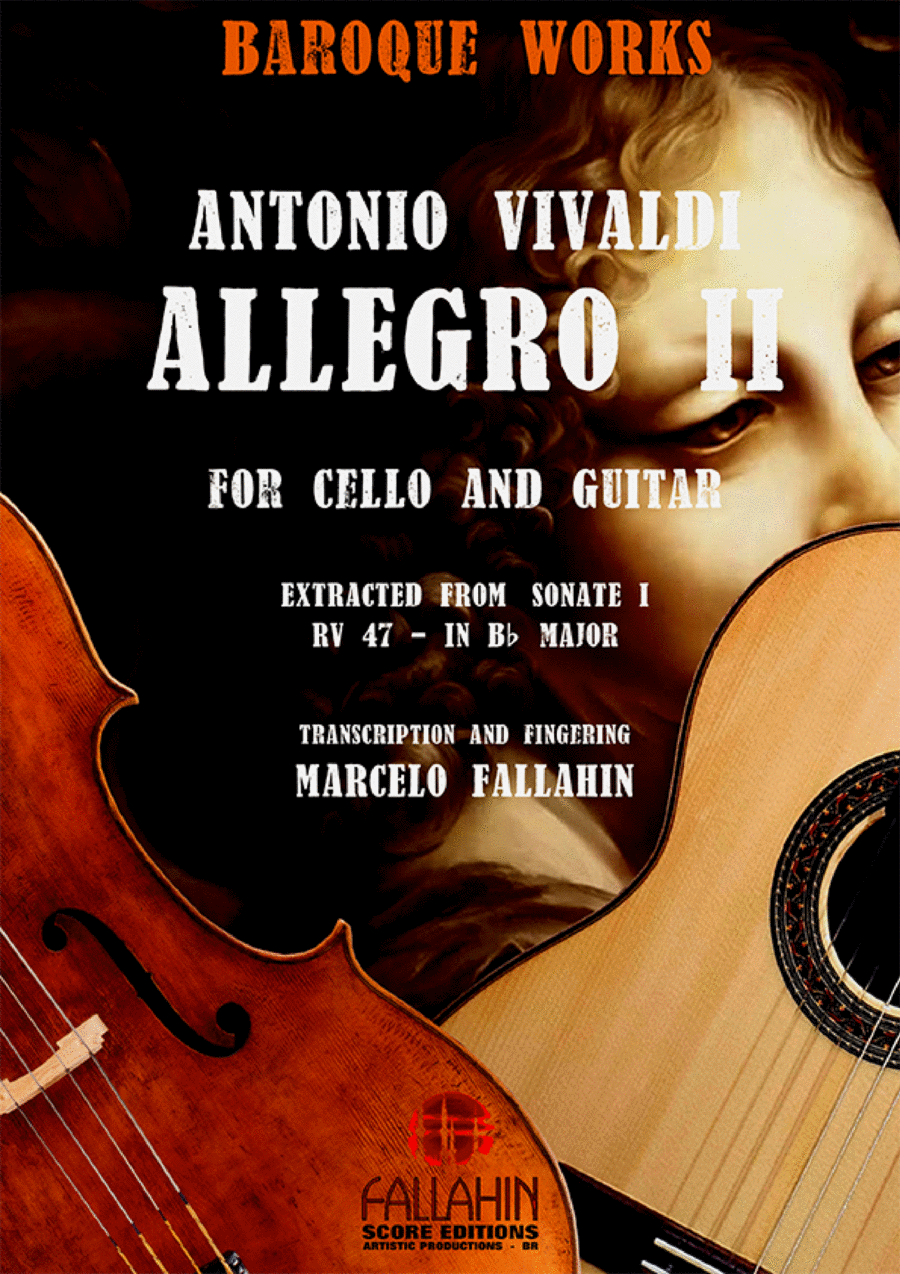 ALLEGRO II (SONATE I - RV 47) - ANTONIO VIVALDI - FOR CELLO AND GUITAR String Duet scores gallery preview page 1