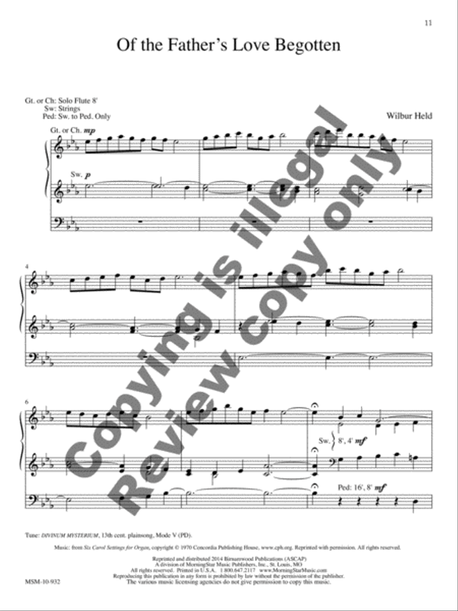 The Wilbur Held Organ Collection: A Centenary Edition Organ scores gallery preview page 5
