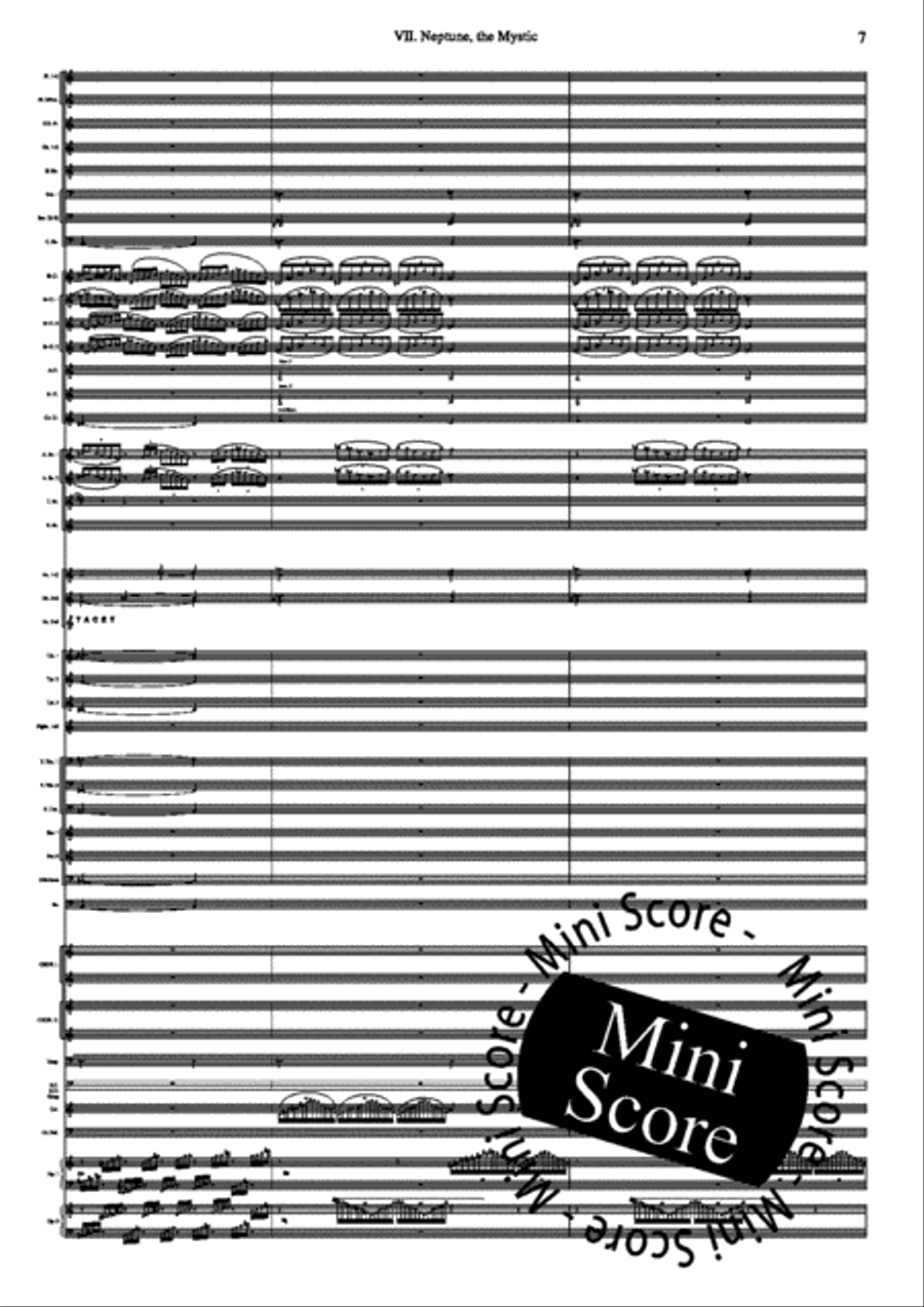 The Planets Concert Band scores gallery preview page 139