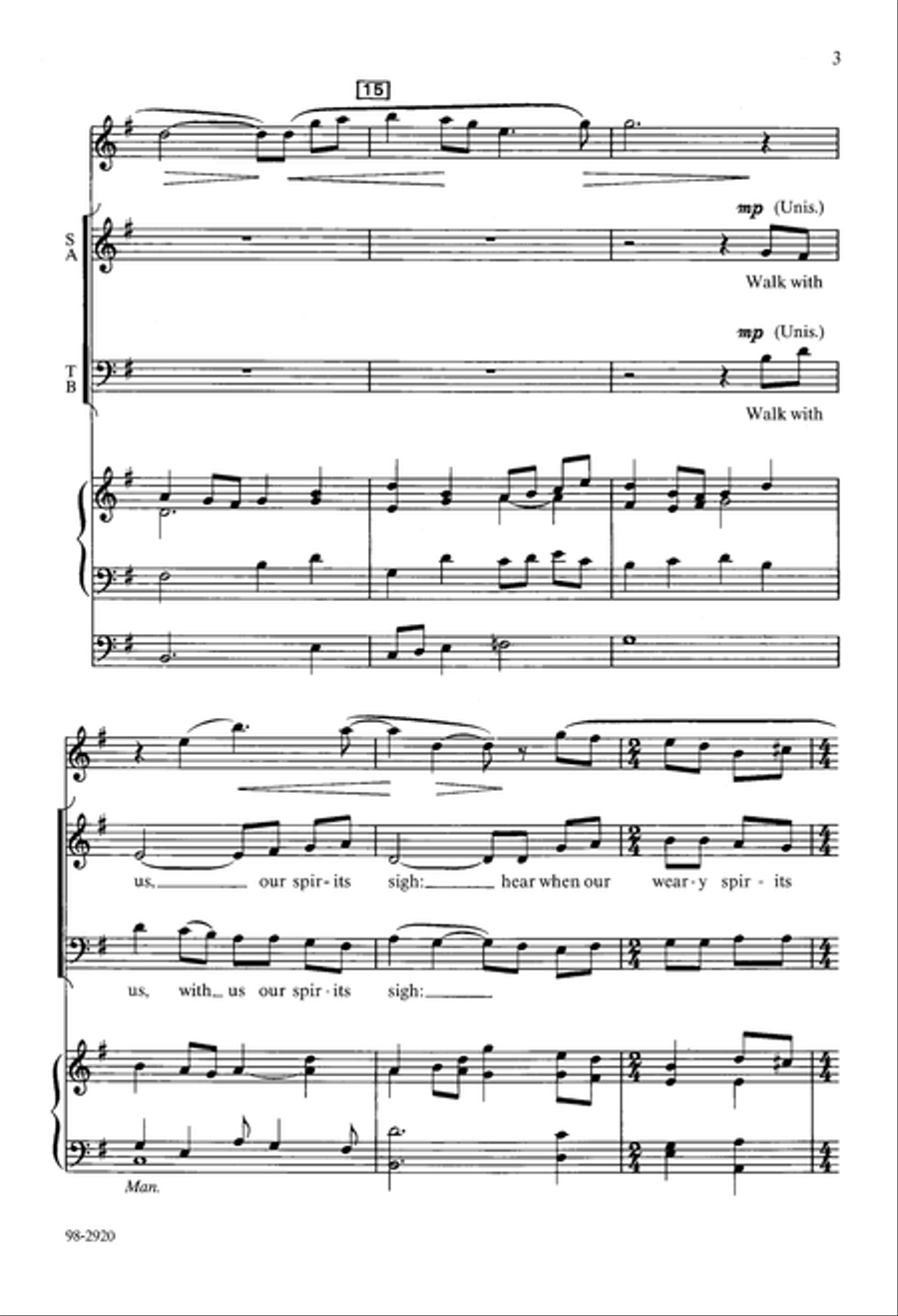 Stay with Us - SATB 4-Part scores gallery preview page 4