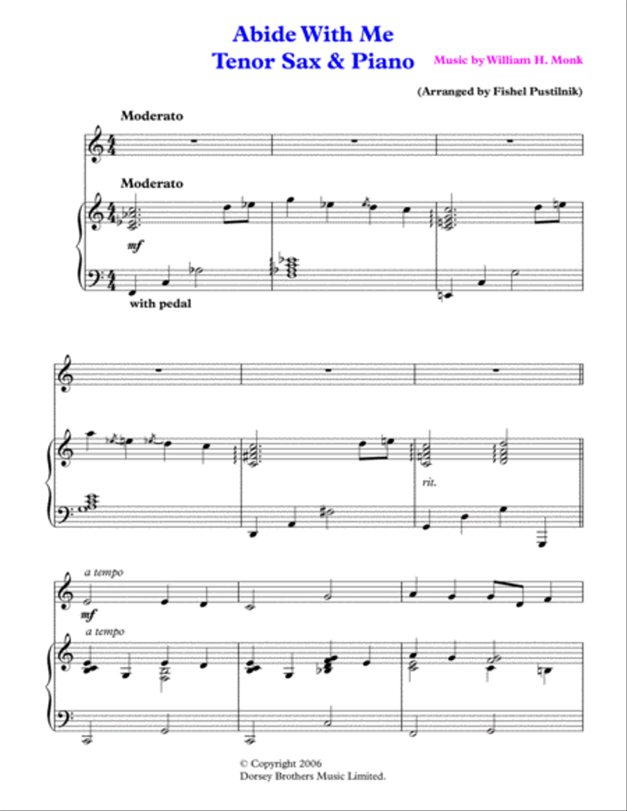 Abide With Me Woodwind Duet scores gallery preview page 2