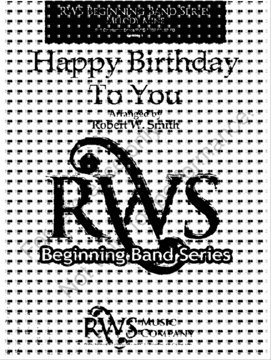 Happy Birthday to You Concert Band scores gallery preview page 2