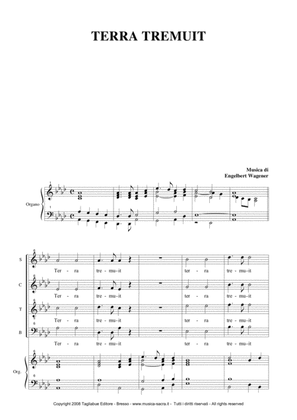 Book cover for TERRA TREMUIT - E. WAGENER - SATB Choir and Organ