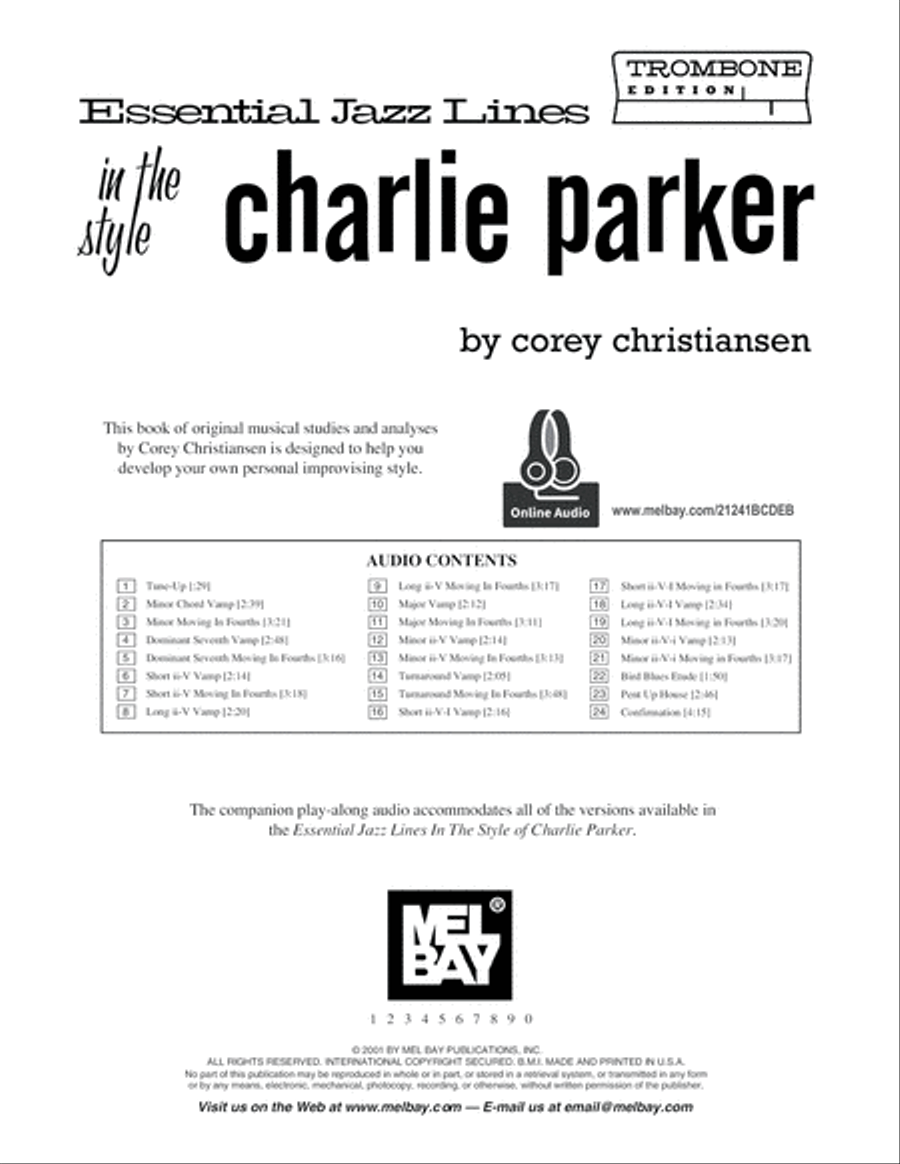 Essential Jazz Lines in the Style of Charlie Parker, Trombone Edition Trombone scores gallery preview page 2