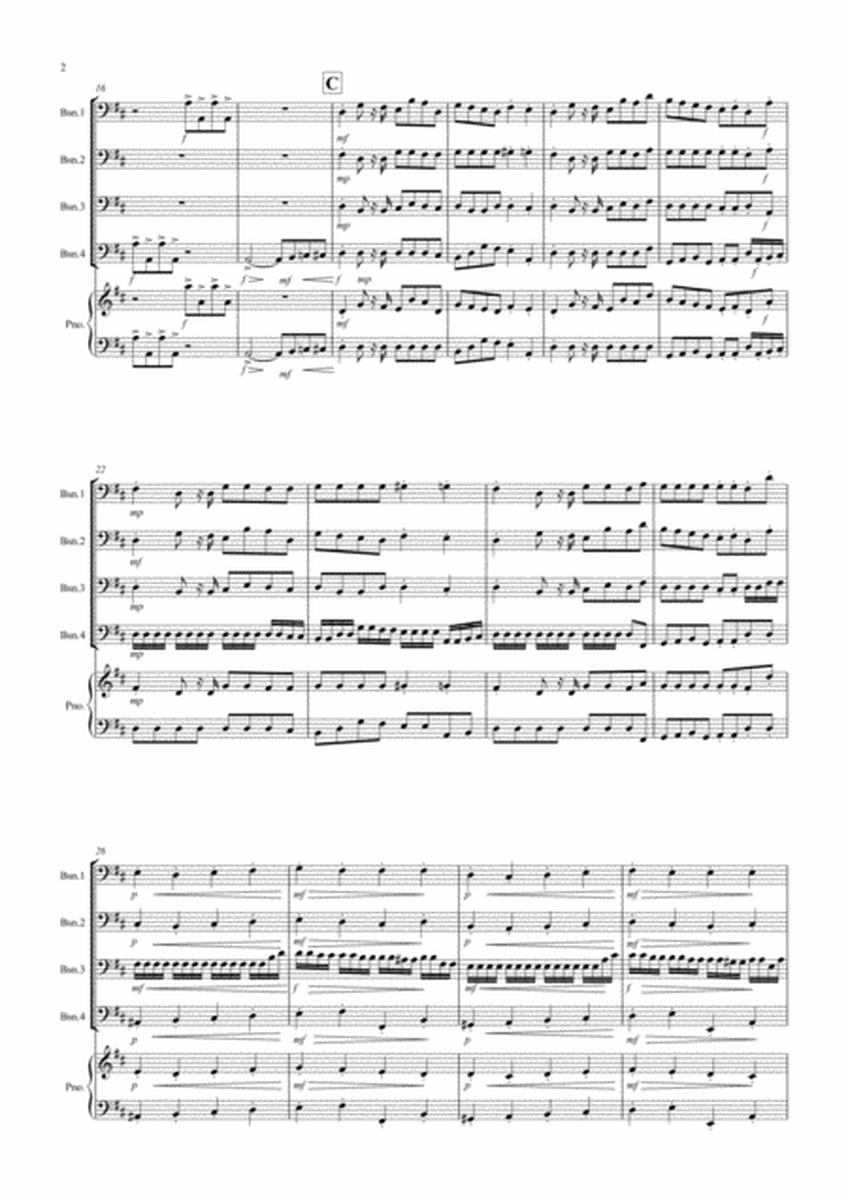 Miniature Overture (Fantasia from Nutcracker) for Bassoon Quartet image number null