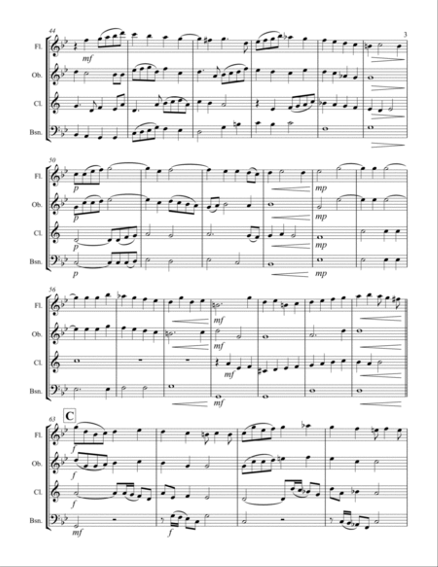 Gabrieli – Canzoni per sonare (for Woodwind Quartet) Woodwind Quartet scores gallery preview page 4