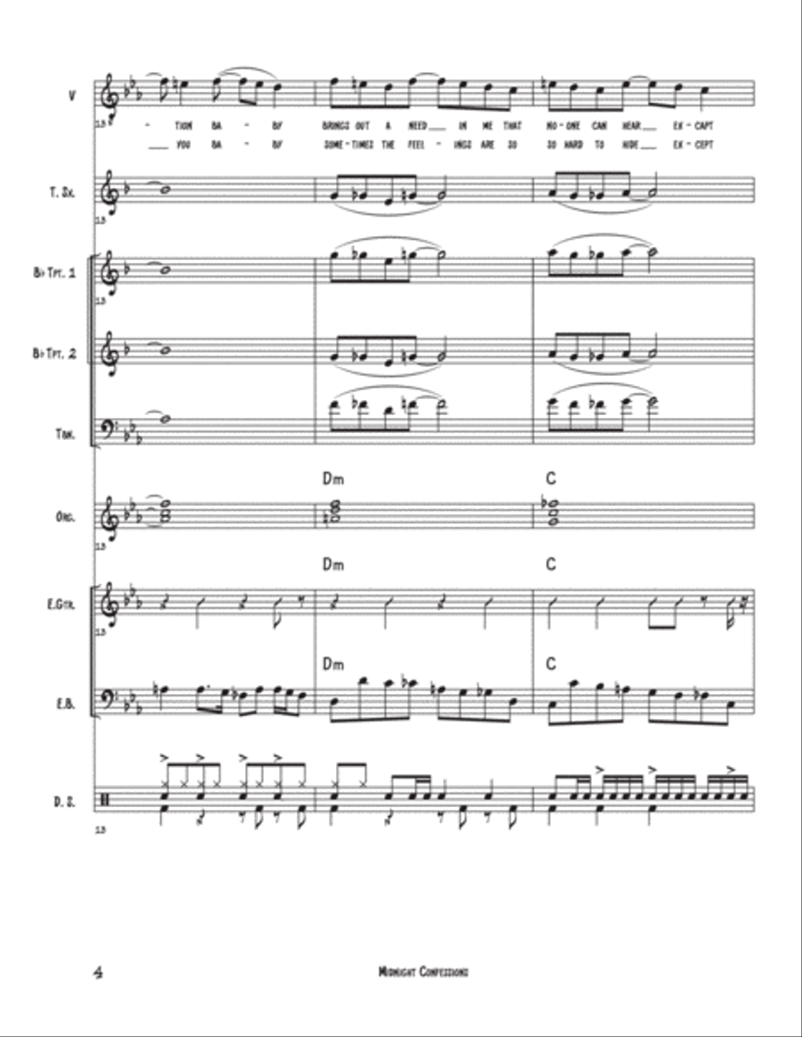 Midnight Confessions Midnight Confessions Jazz Ensemble scores gallery preview page 4