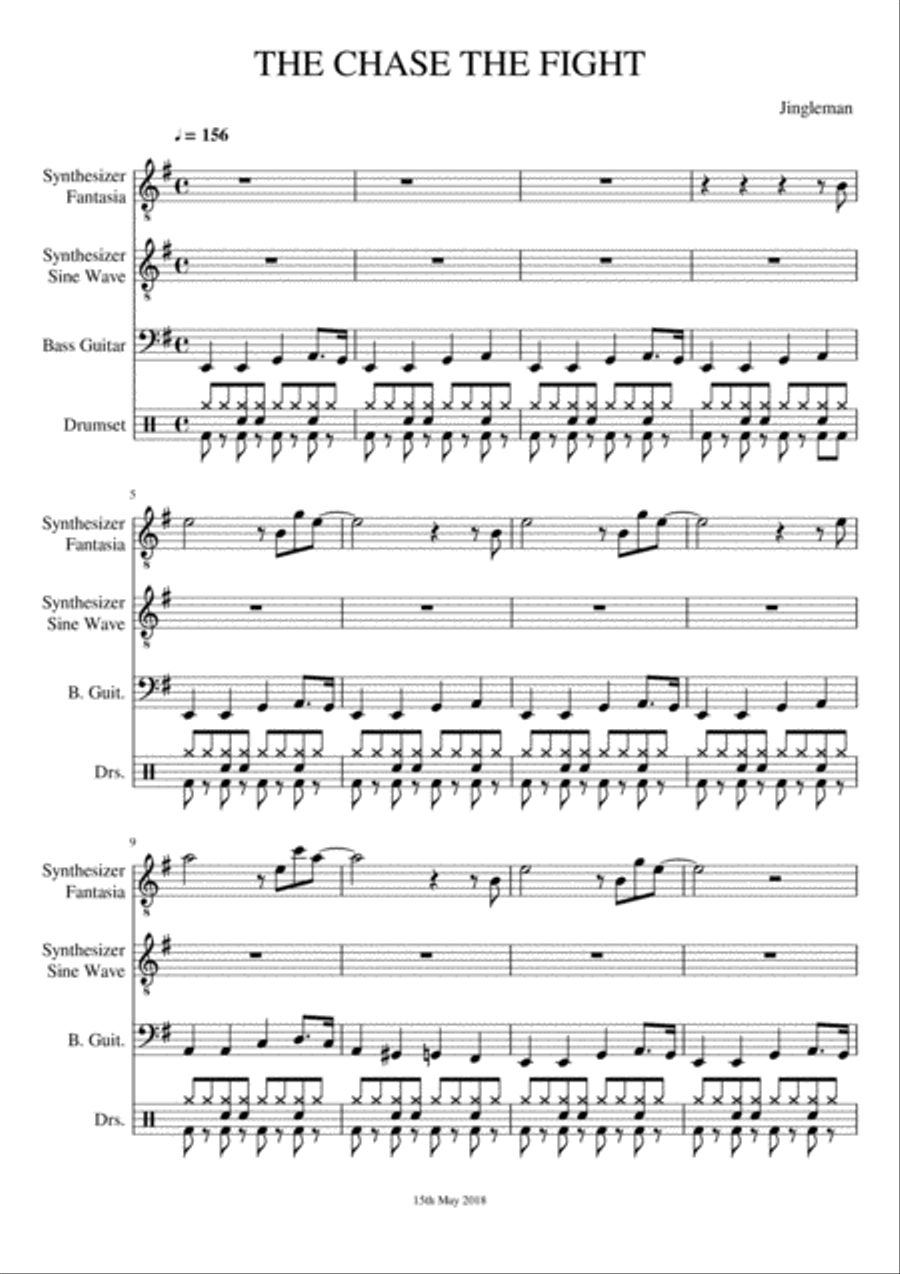The Chase The Fight Jazz Ensemble scores gallery preview page 1