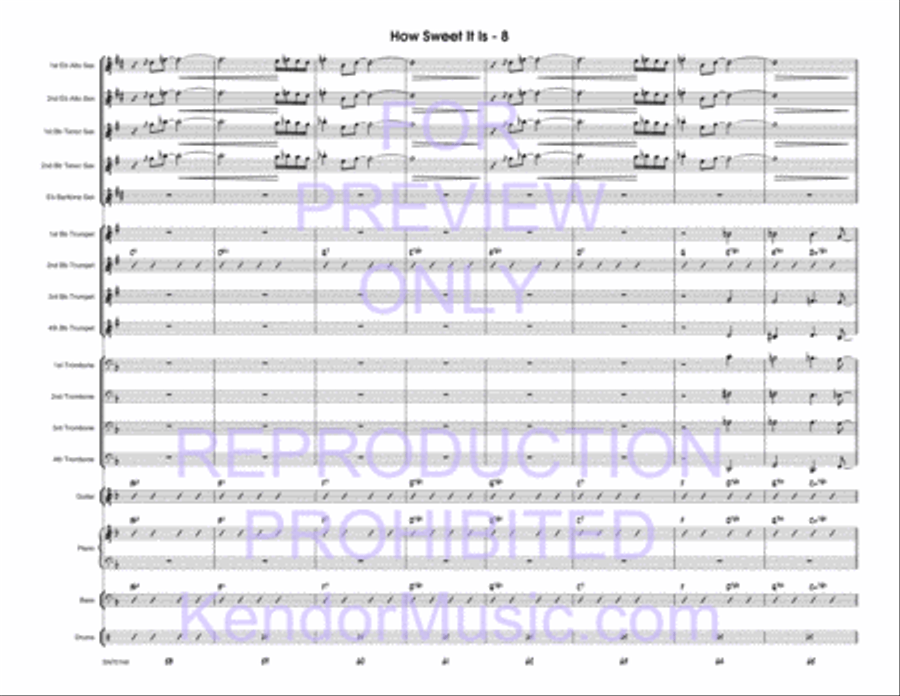 How Sweet It Is How Sweet It Is Jazz Ensemble scores gallery preview page 9
