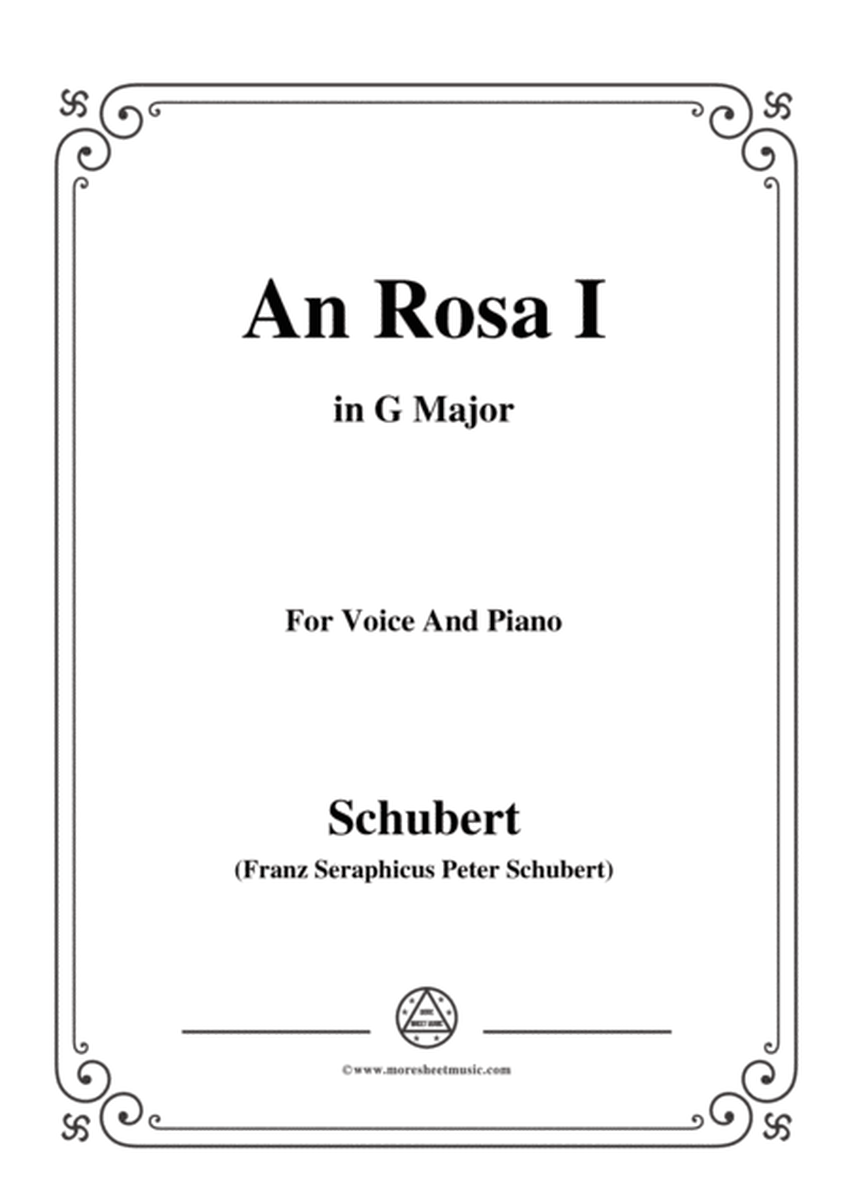 Schubert-An Rosa I(To Rosa),D.316,in G Major,for Voice&Piano image number null