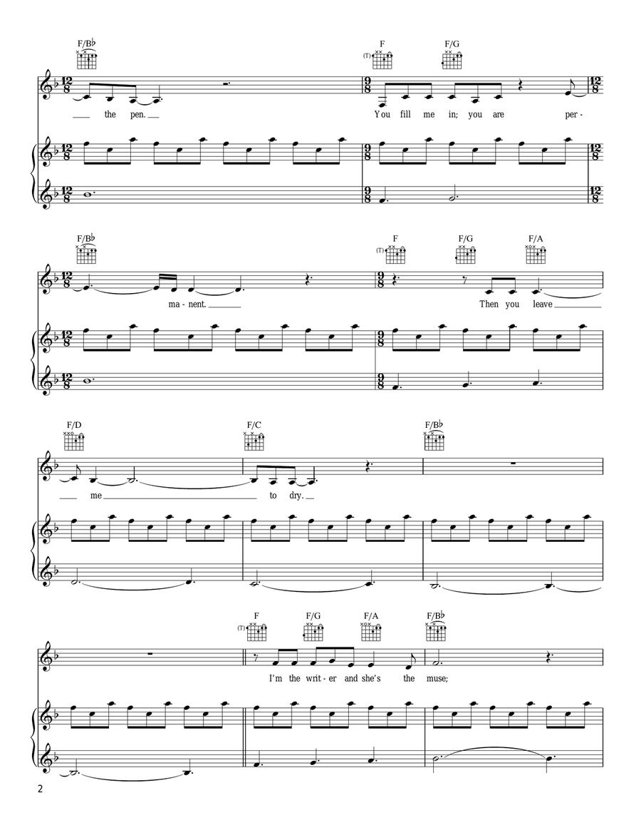 Bright Lights And Cityscapes Piano, Vocal, Guitar scores gallery preview page 2