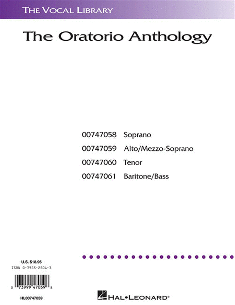 The Oratorio Anthology Mezzo-Soprano Voice scores gallery preview page 2