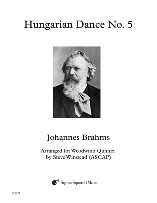 Book cover for Hungarian Dance No. 5 for Woodwind Quintet