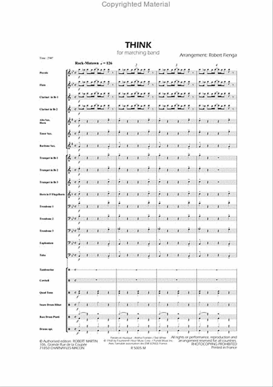 Think Think Marching Band scores gallery preview page 2