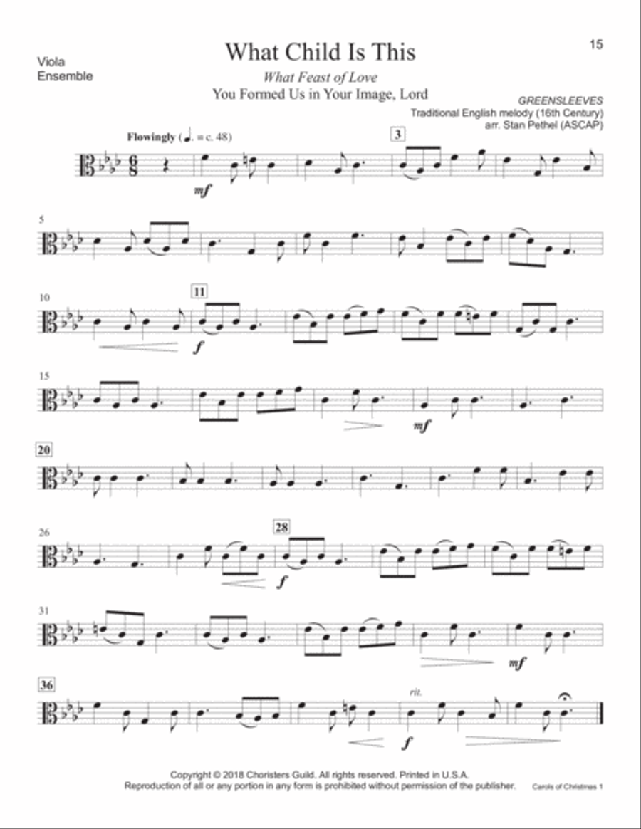 Carols of Christmas, Set 1 - Viola Piano Accompaniment scores gallery preview page 10