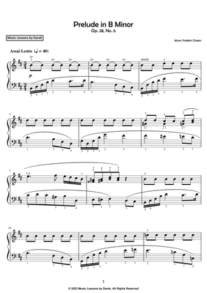 Prelude in B Minor (EASY PIANO) Op. 28, No. 6 [Frédéric Chopin]