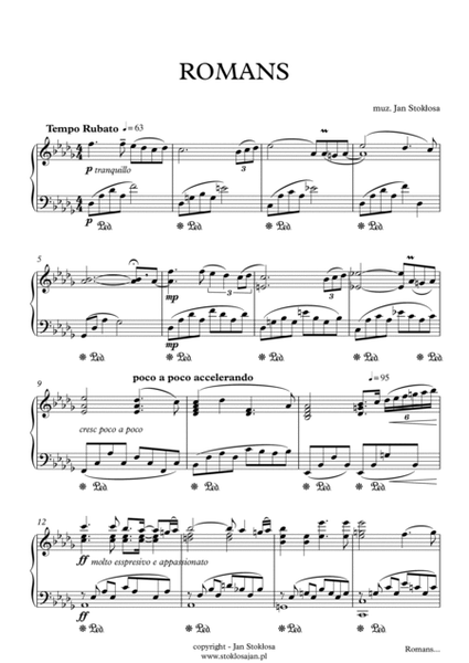 'Romance' for piano solo image number null