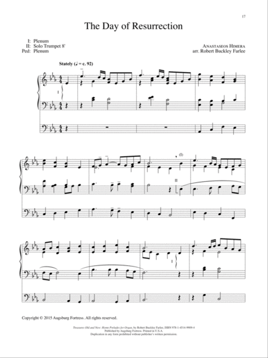 Treasures Old and New: Hymn Preludes for Organ Organ Solo scores gallery preview page 8
