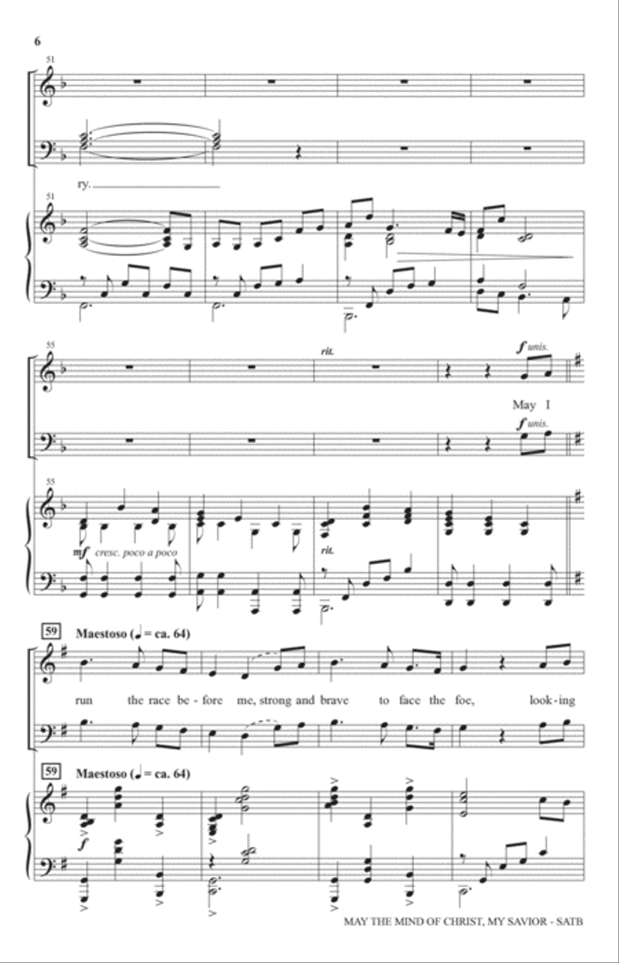 May The Mind Of Christ, My Savior 4-Part scores gallery preview page 5