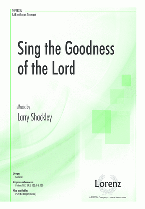 Book cover for Sing the Goodness of the Lord