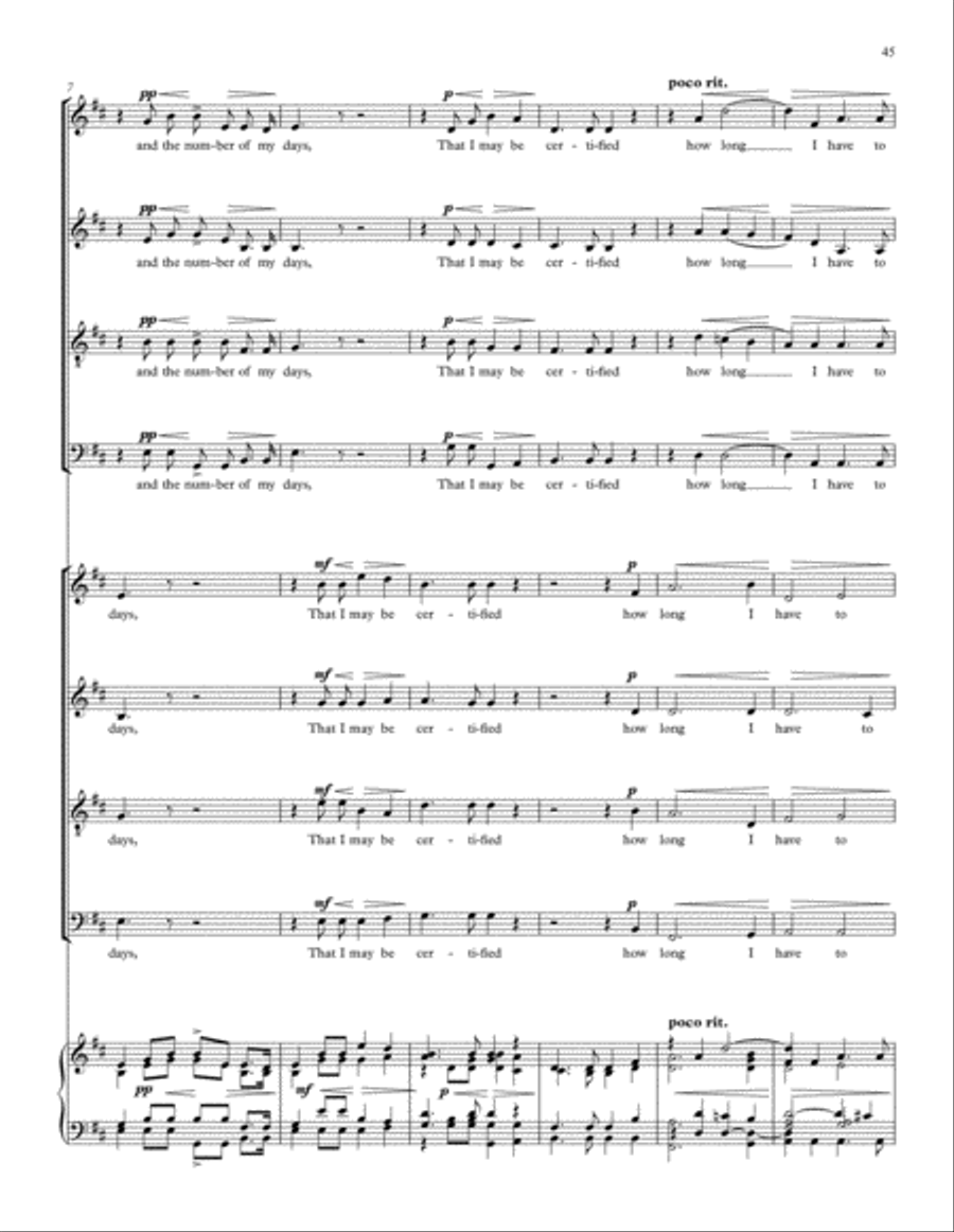 Songs of Farewell Divisi scores gallery preview page 61
