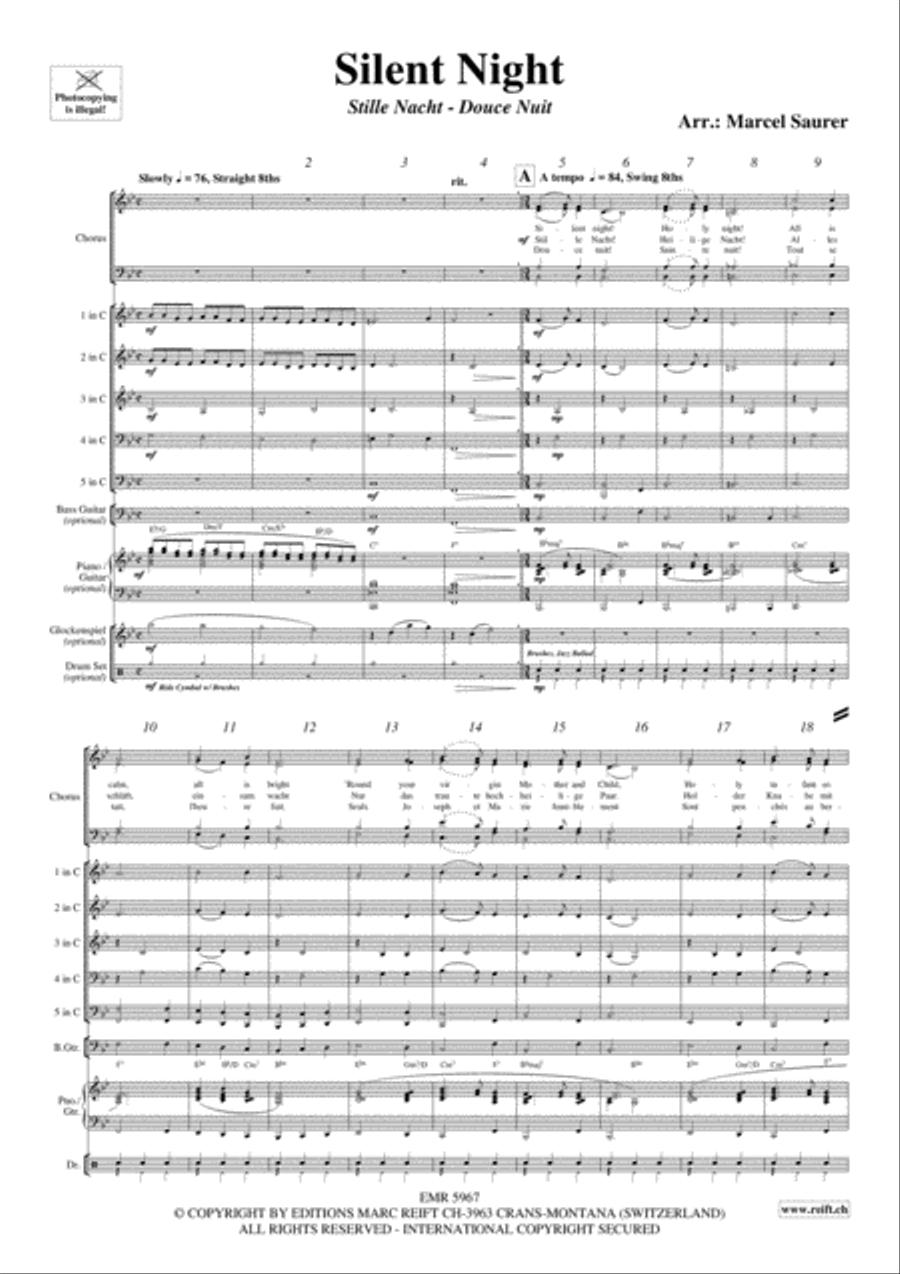 Silent Night Silent Night Concert Band scores gallery preview page 4