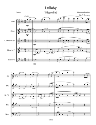 Brahms's Lullaby (Woodwind Quintet)
