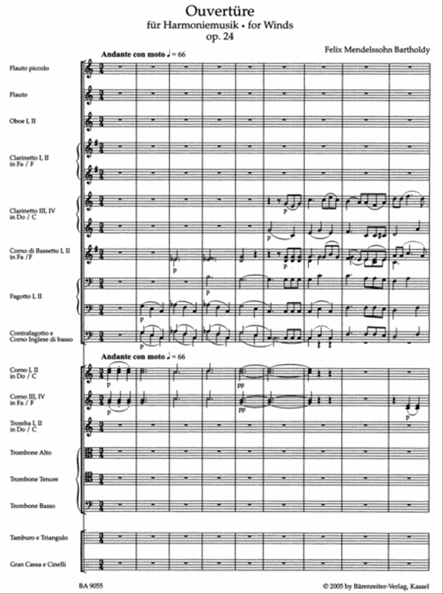 Overture in C major for Winds (Score) Concert Band scores gallery preview page 2