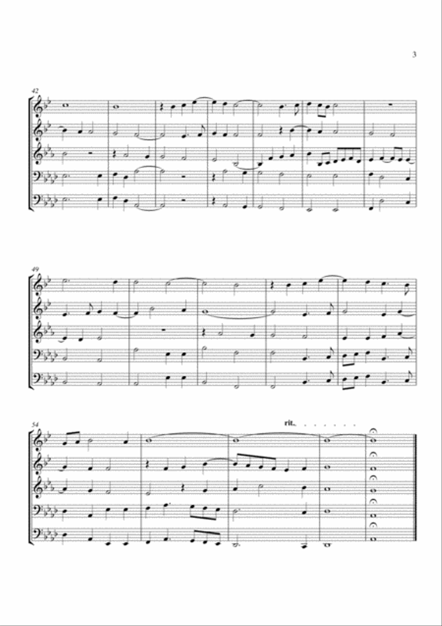 Sicut Cervus Sicut Cervus Brass Quintet scores gallery preview page 3