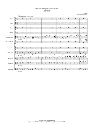 Fauré: Masques et Bergamasques Suite Op.112 - symphonic wind