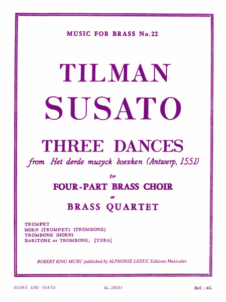 Trois Danses Pour Quatuor De Cuivres