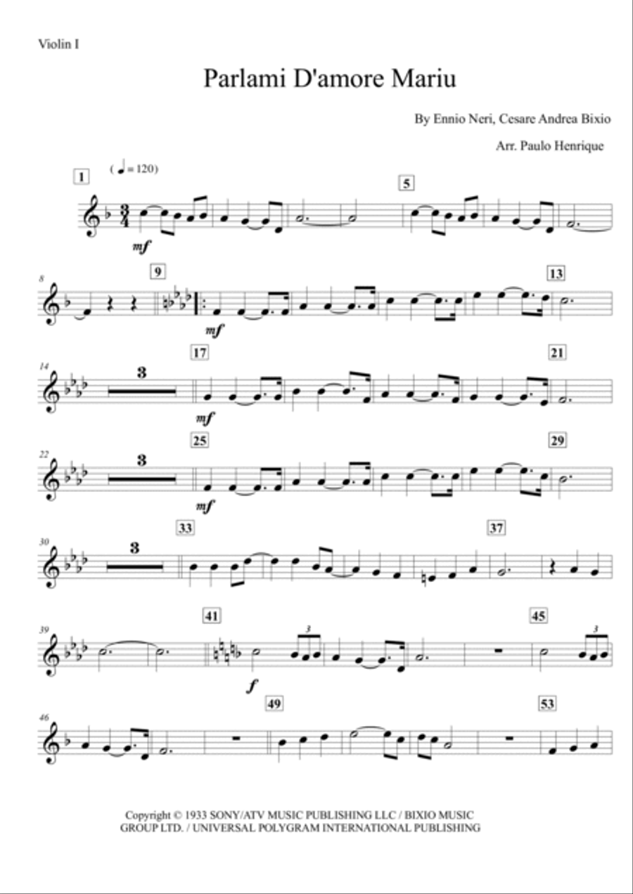 Parlami D'amore Mariu Parlami D'amore Mariu String Orchestra scores gallery preview page 6