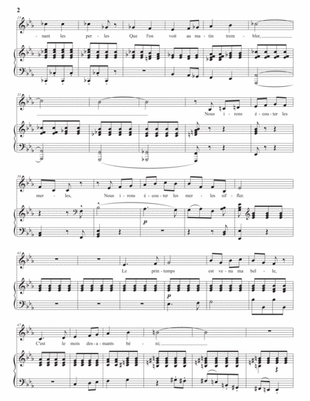BERLIOZ: Villanelle, Op. 7 no. 1 (transposed to E-flat major)