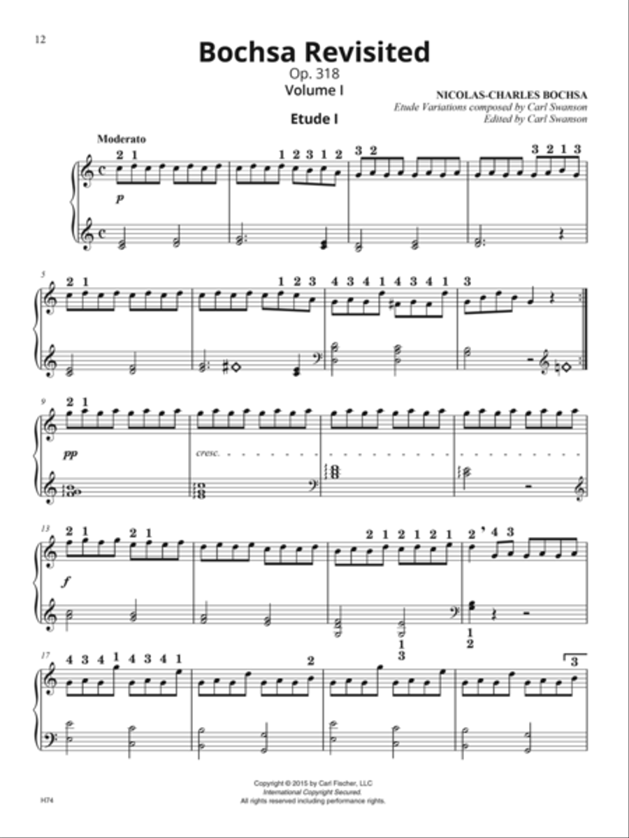 Bochsa Revisited - 40 Easy Etudes, Op. 318 - Vol I Harp scores gallery preview page 2