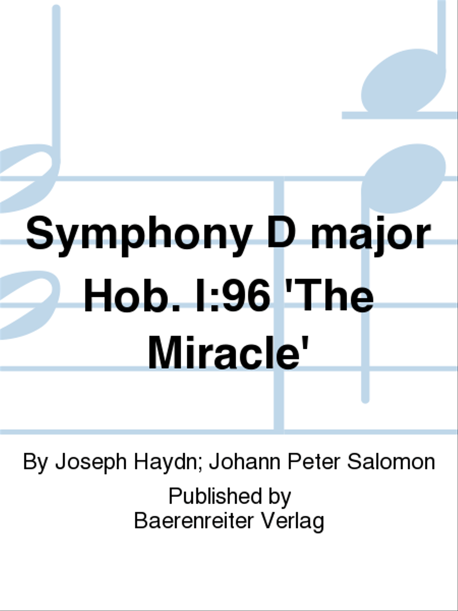 Symphony D major Hob. I:96 'The Miracle' Violin scores gallery preview page 1
