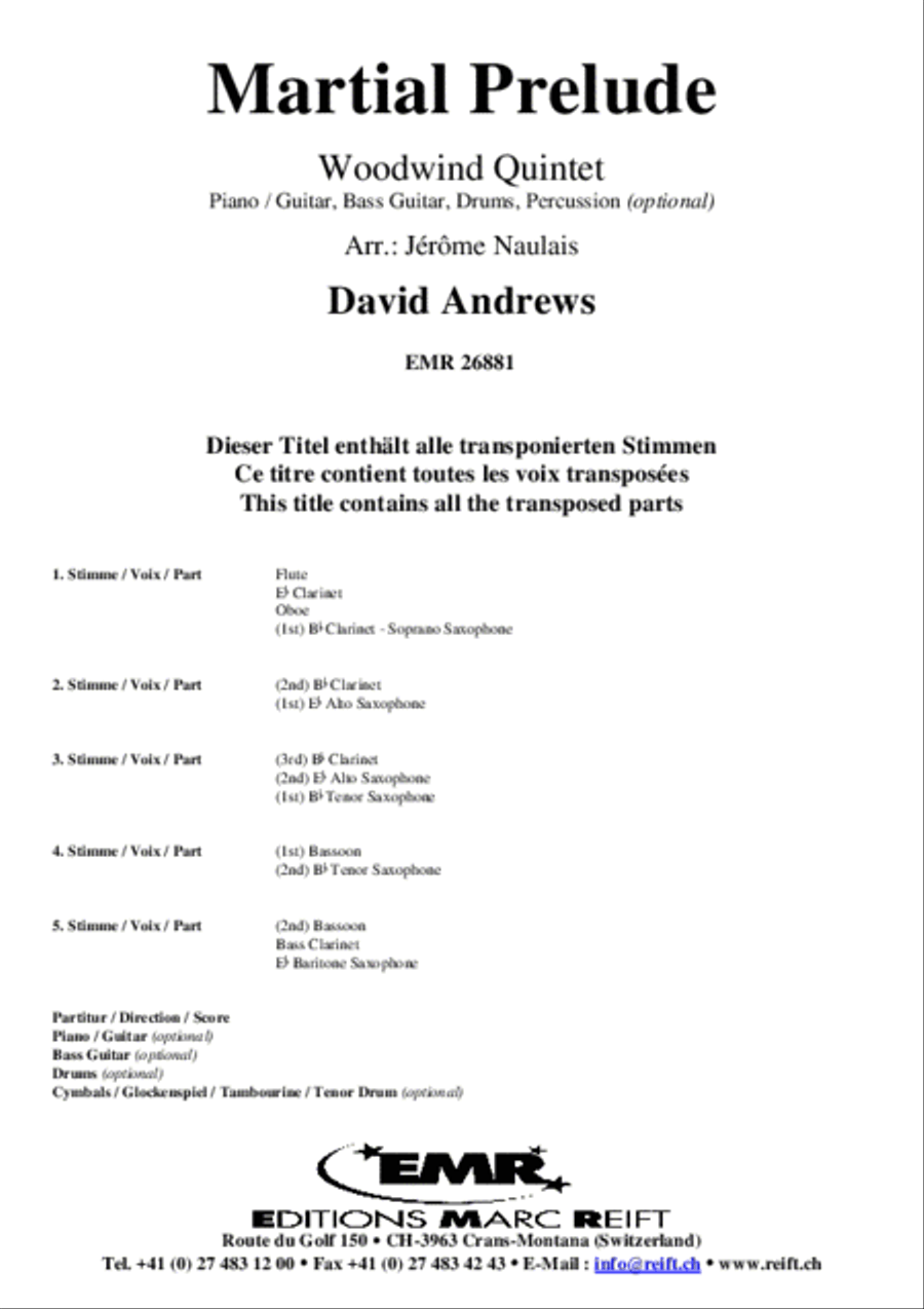 Martial Prelude Martial Prelude Woodwind Quintet scores gallery preview page 2