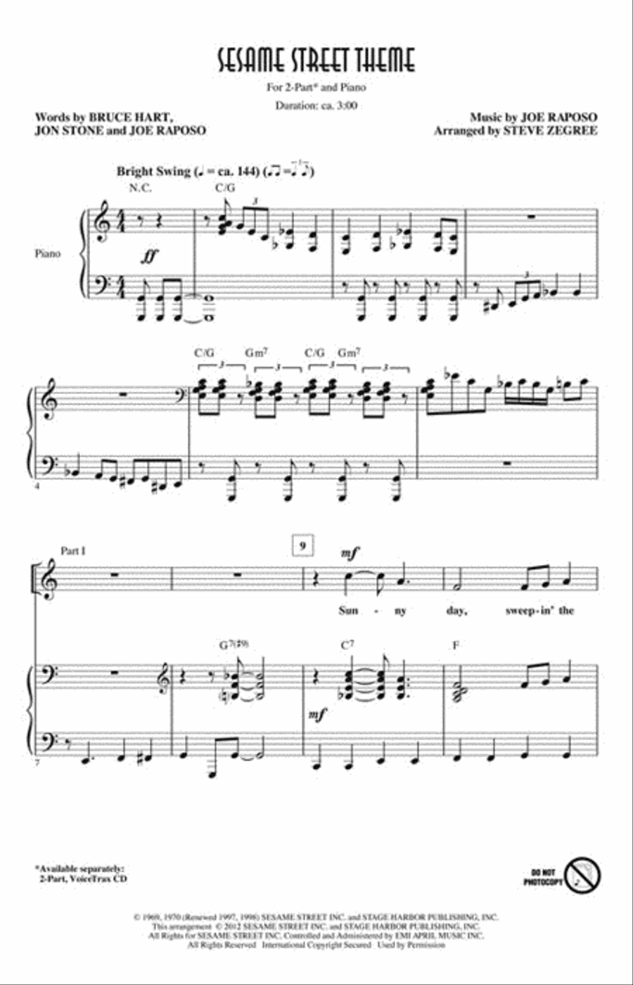 Sesame Street Theme Sesame Street Theme Choir scores gallery preview page 2