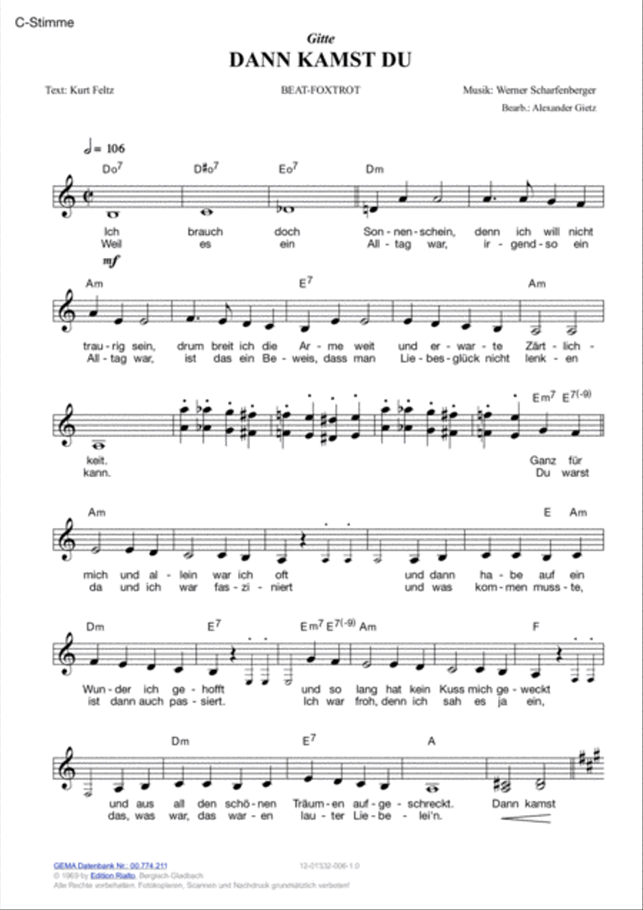 Dann kamst du Dann kamst du Voice scores gallery preview page 2