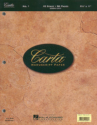 Book cover for Carta Manuscript Paper No. 1 – Basic