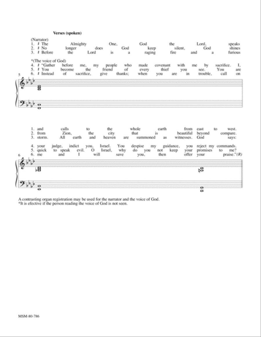 Psalm 50 Psalm 50 4-Part scores gallery preview page 2